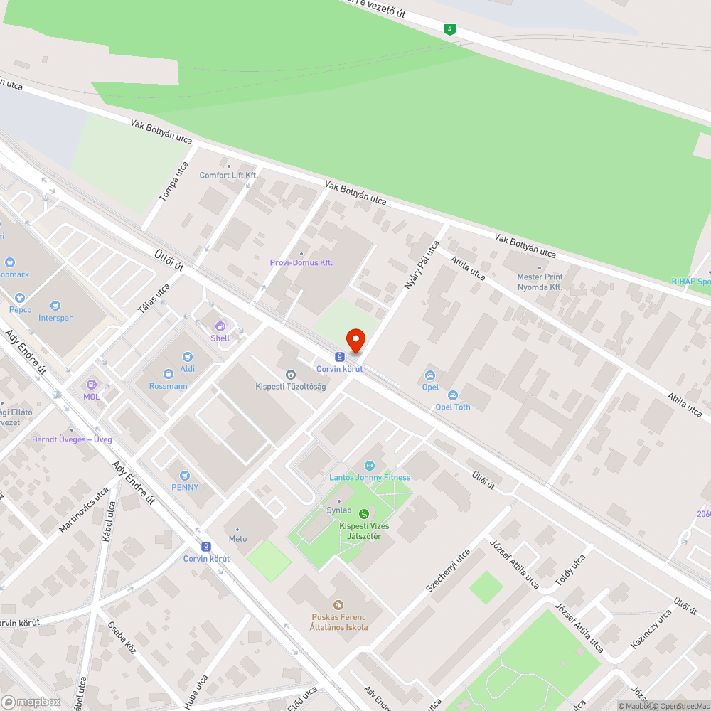 Be nem fejezett járda bejelentés helye