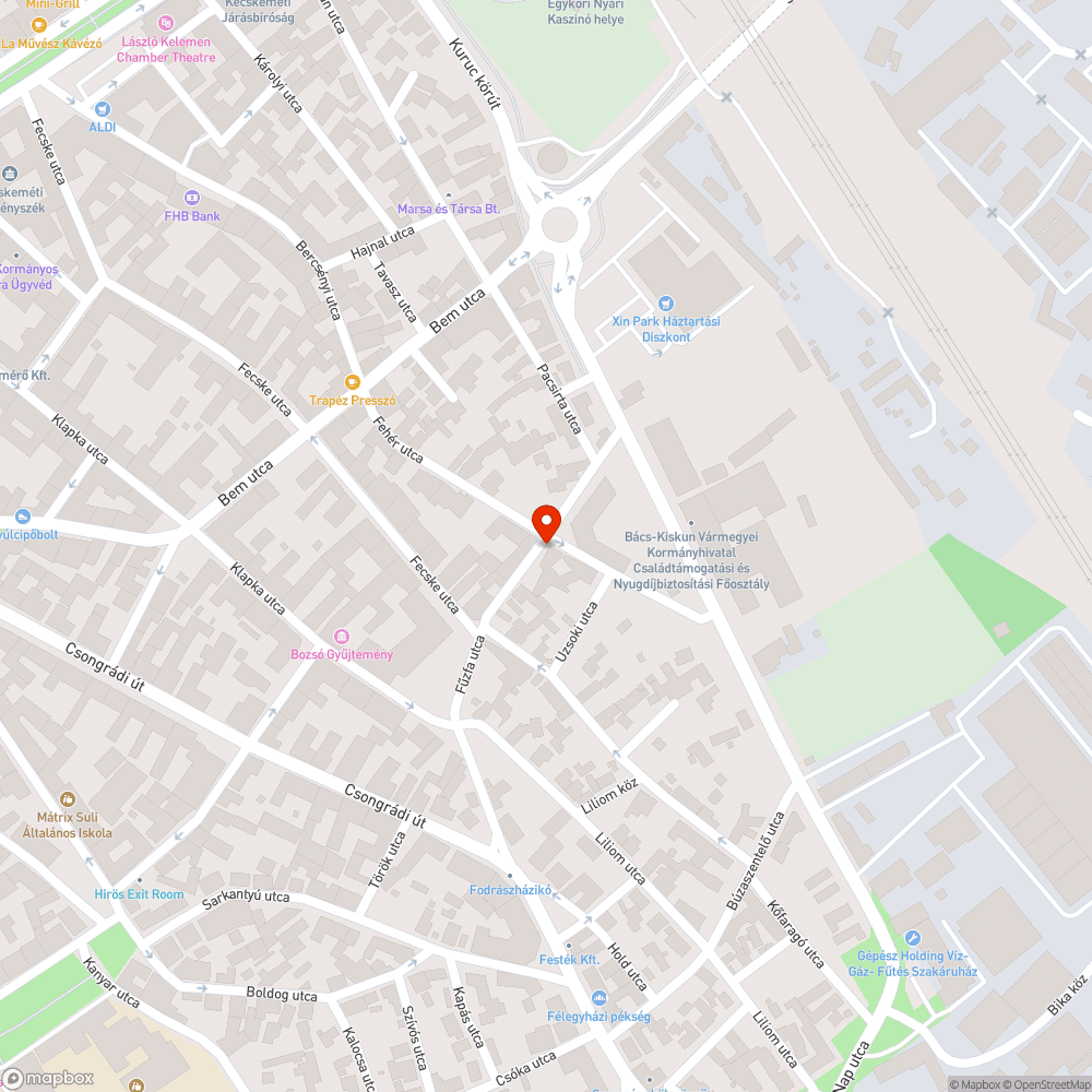 Kátyú bejelentés helye