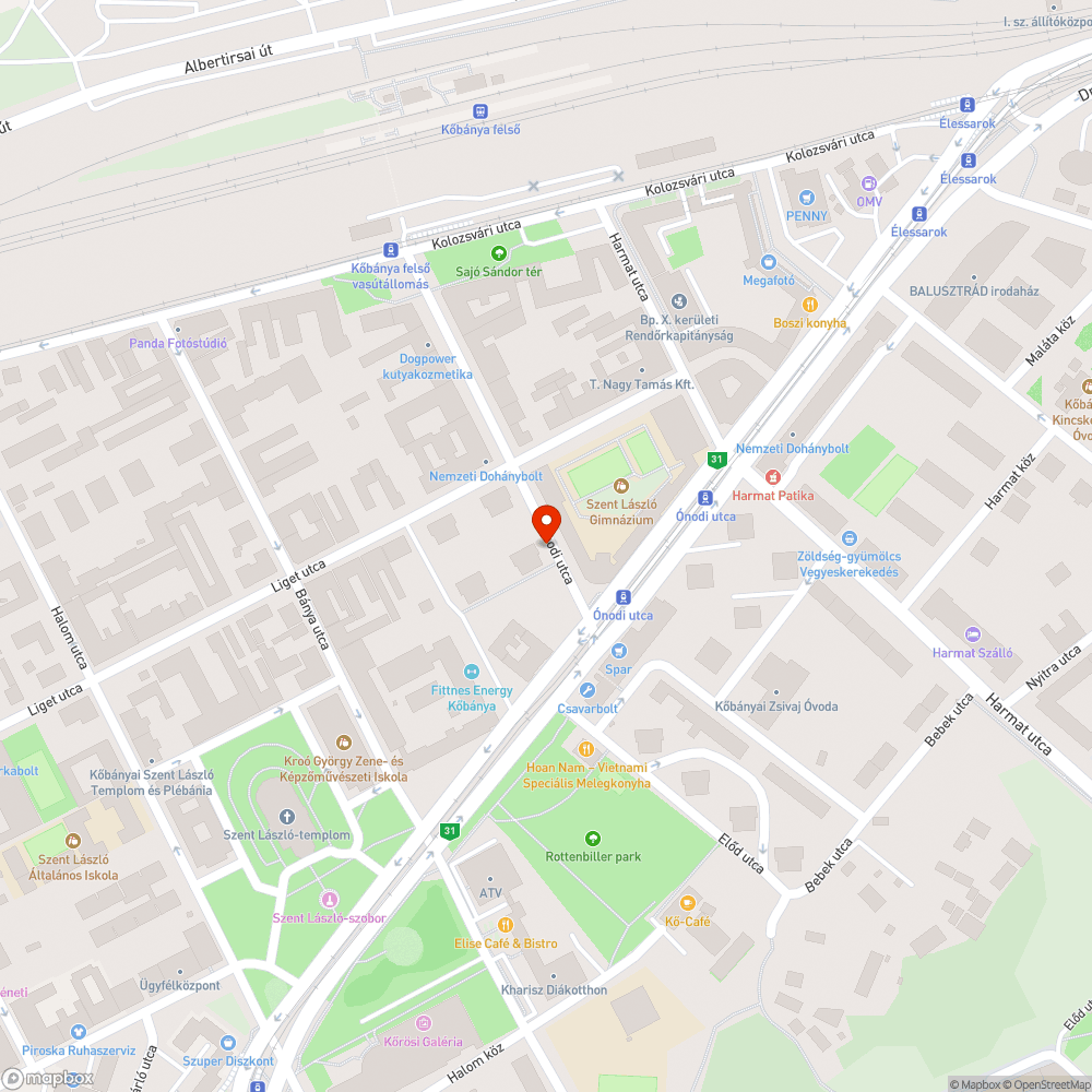 Egy balesetveszélyes aknafedél bejelentés helye