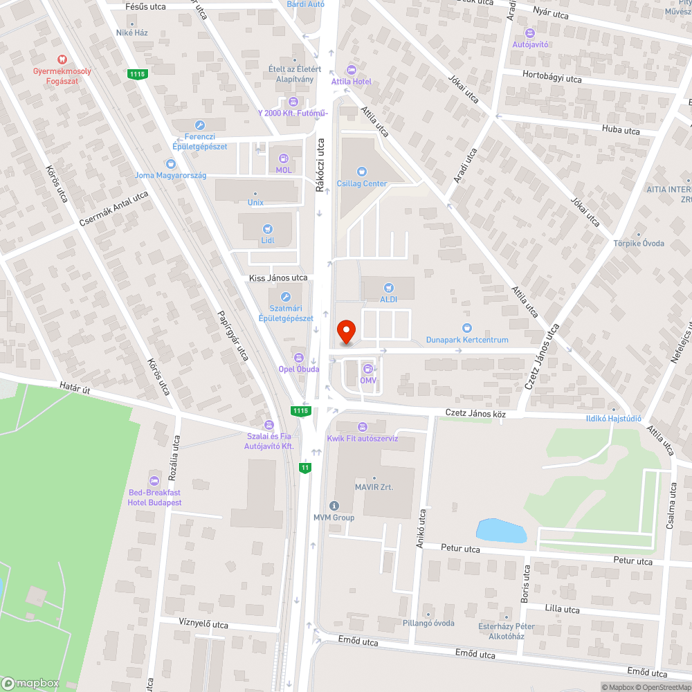 Kettő mély kátyú bejelentés helye