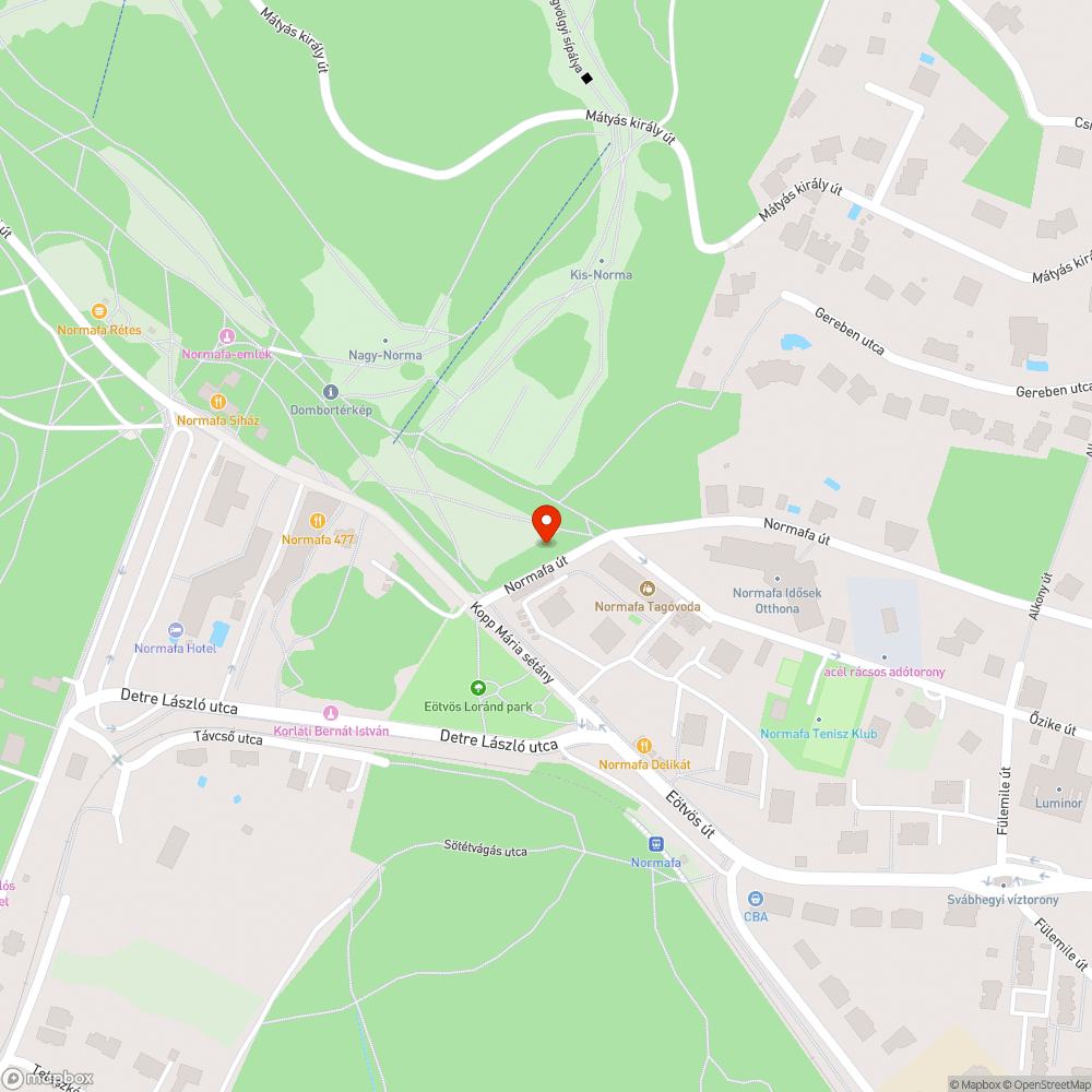 Korhadó asztal a Normafán bejelentés helye