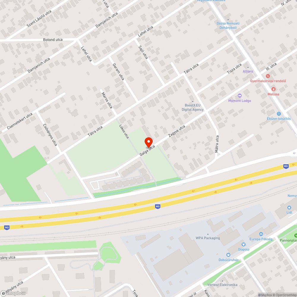 Roncs Transit bejelentés helye