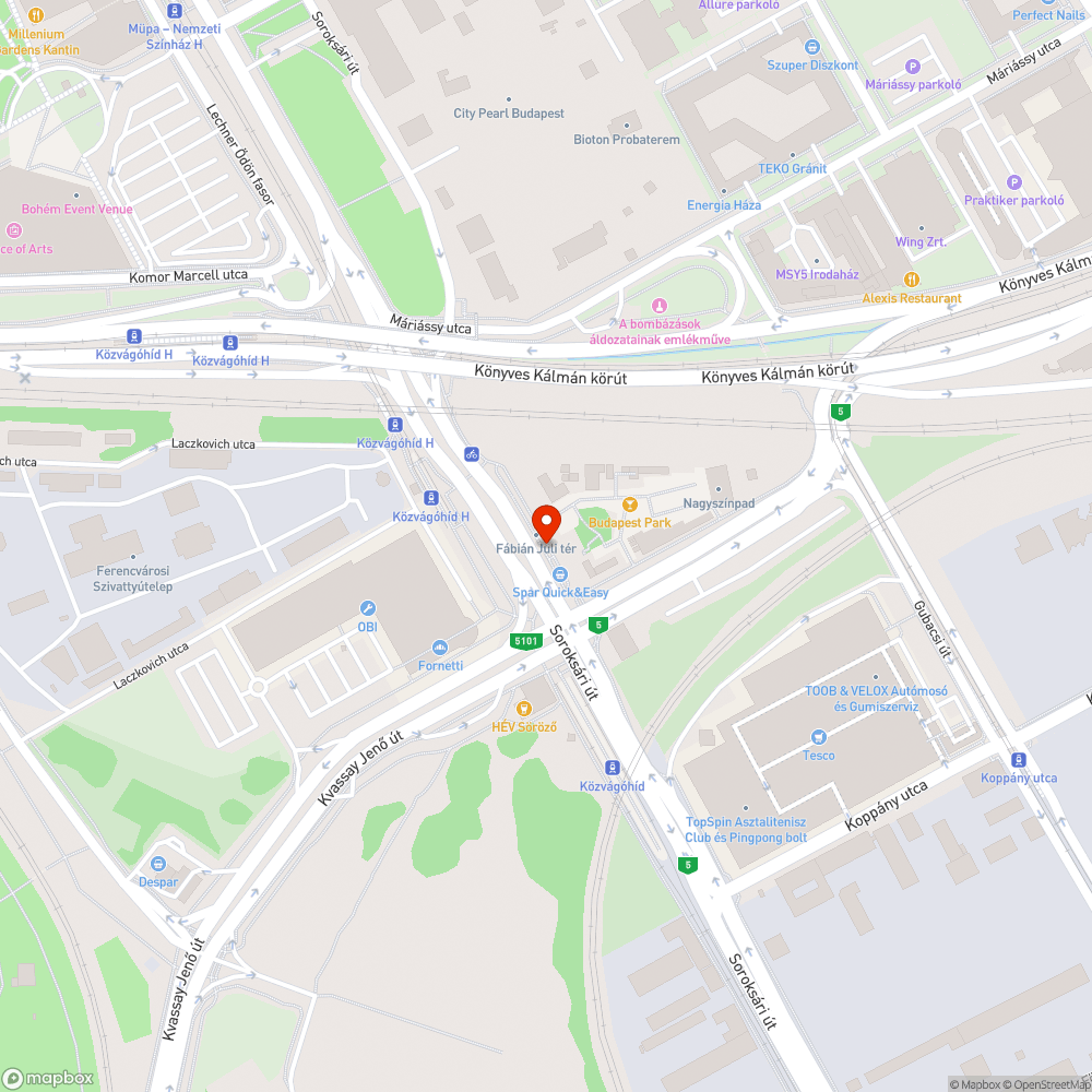 Megsüllyedt víznyelőrács bejelentés helye