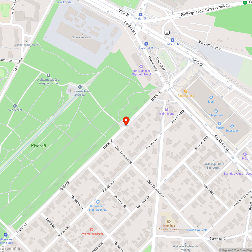 Nem biztonságos gyalogátkelő bejelentés helye