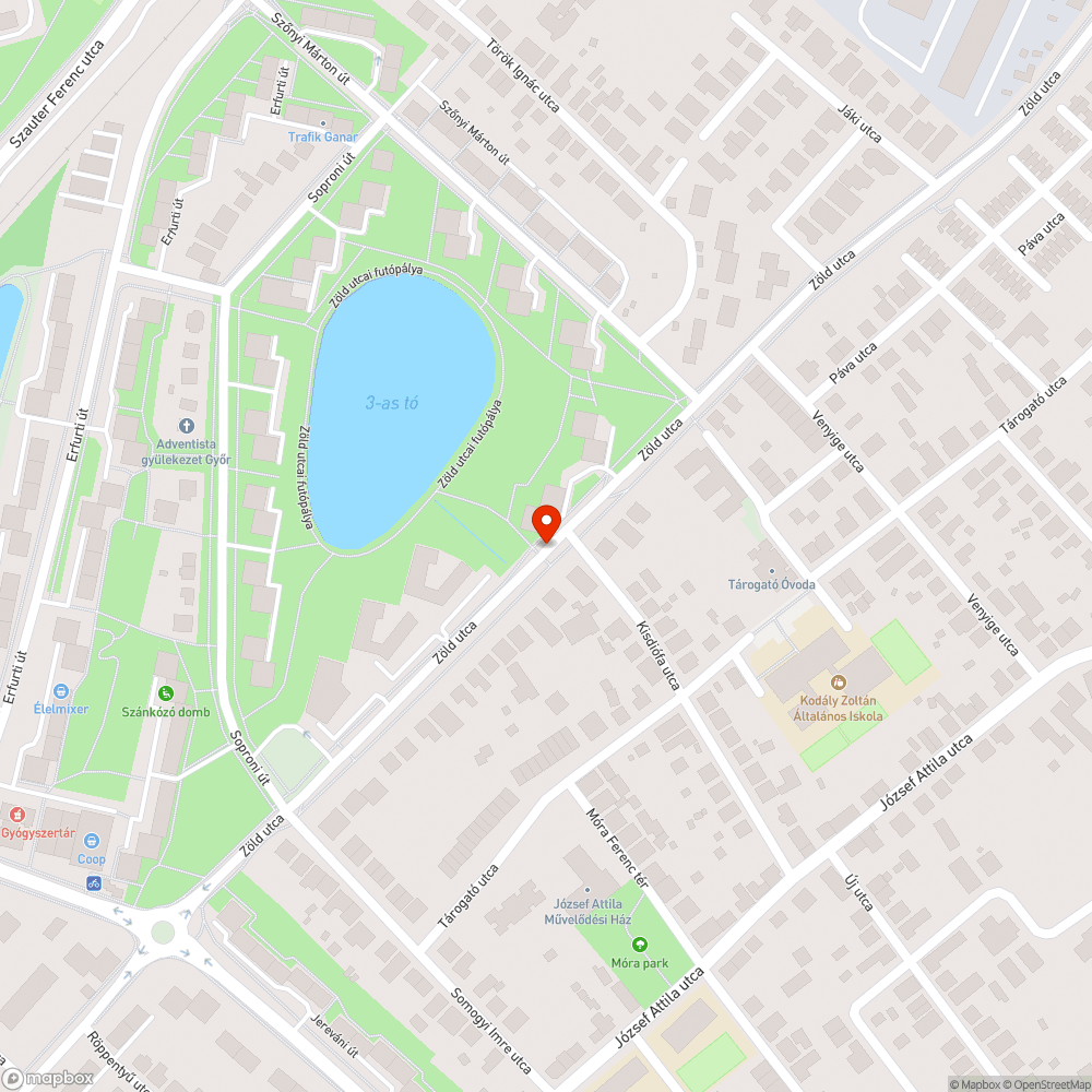 Járda mellett beszakadt a föld bejelentés helye