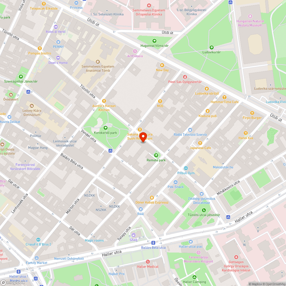 Tűzoltó utca két új bemélyedés bejelentés helye