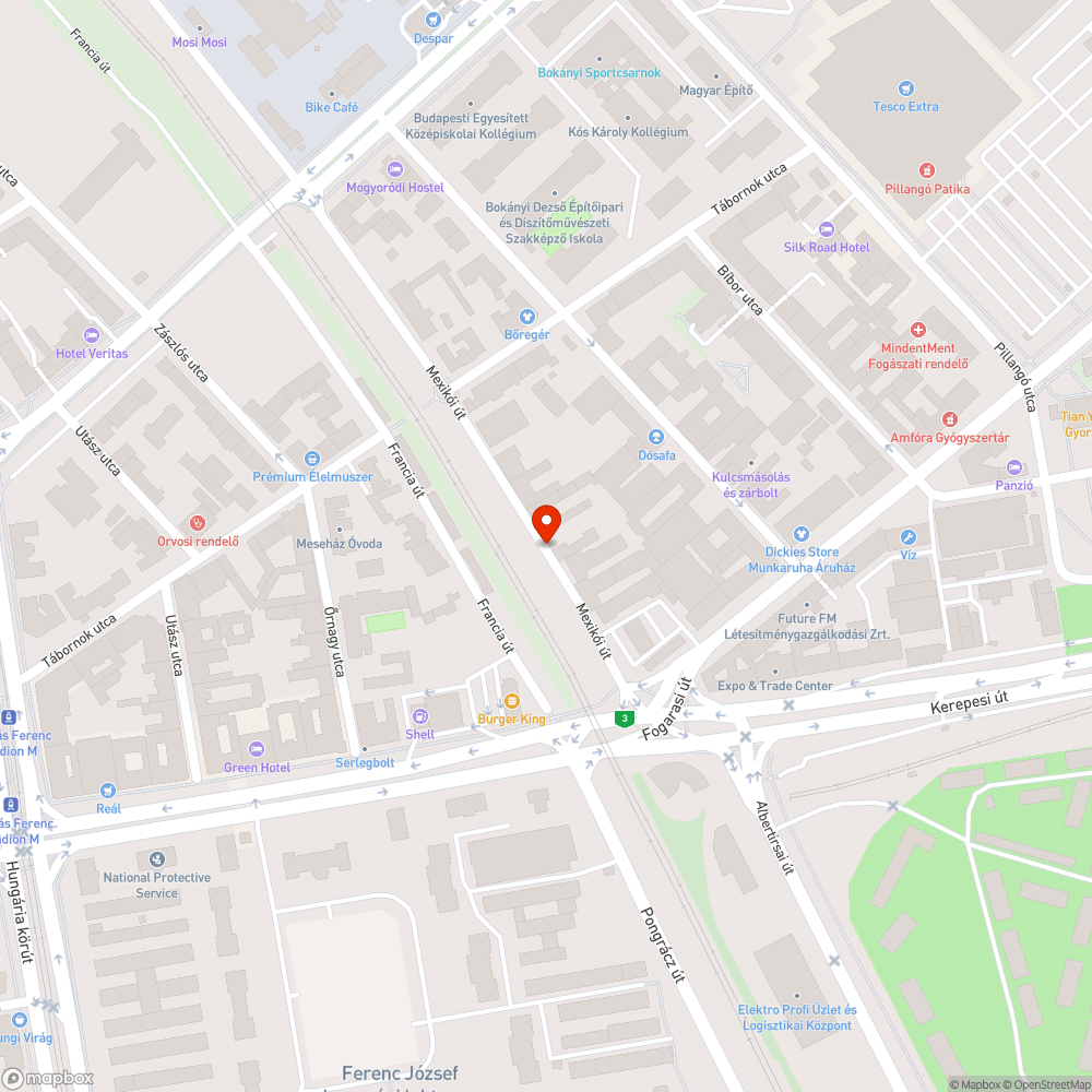 Szemétlerakó a Mexikói úton bejelentés helye