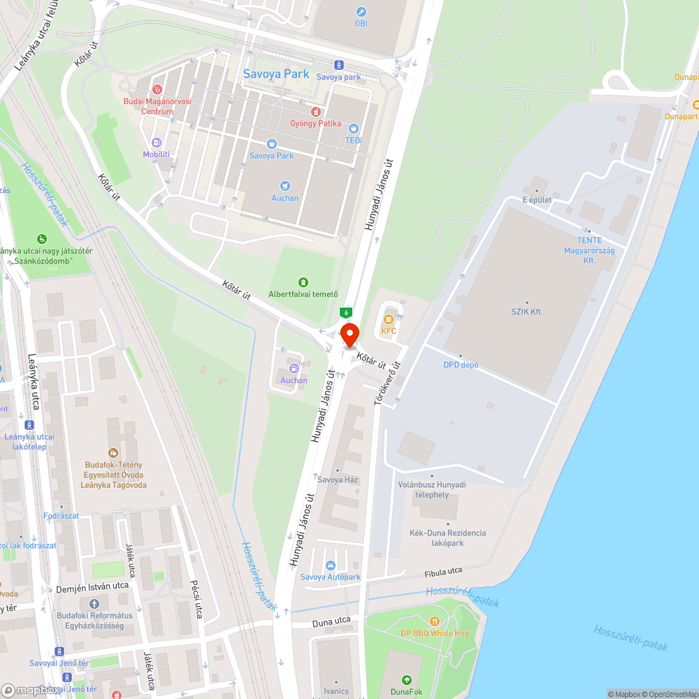 Aszfaltgyűrődés szemből bejelentés helye