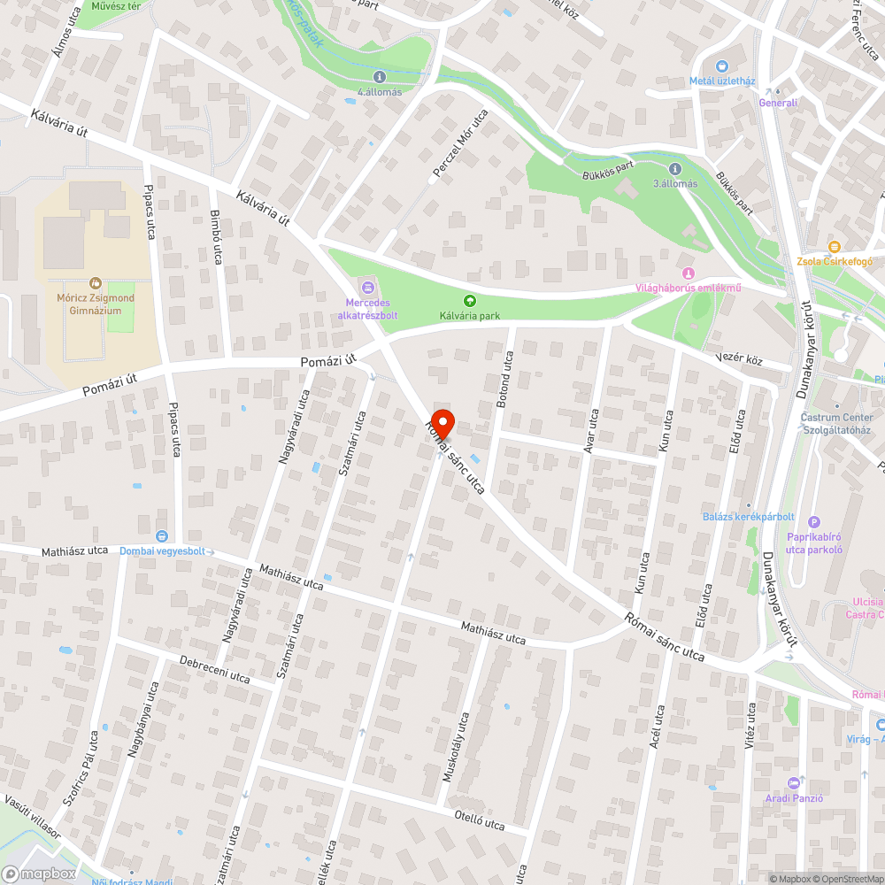 Aszfalt alól kifolyó víz bejelentés helye