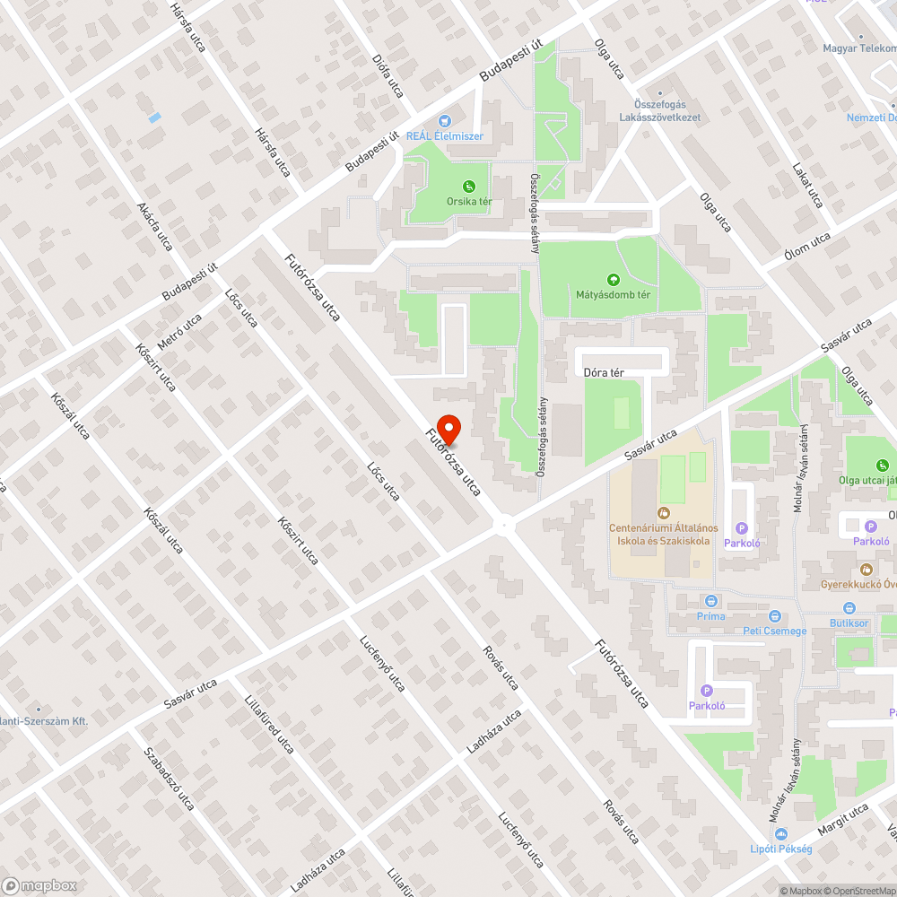 Hatalmas kátyú a Futórózsa utcán bejelentés helye