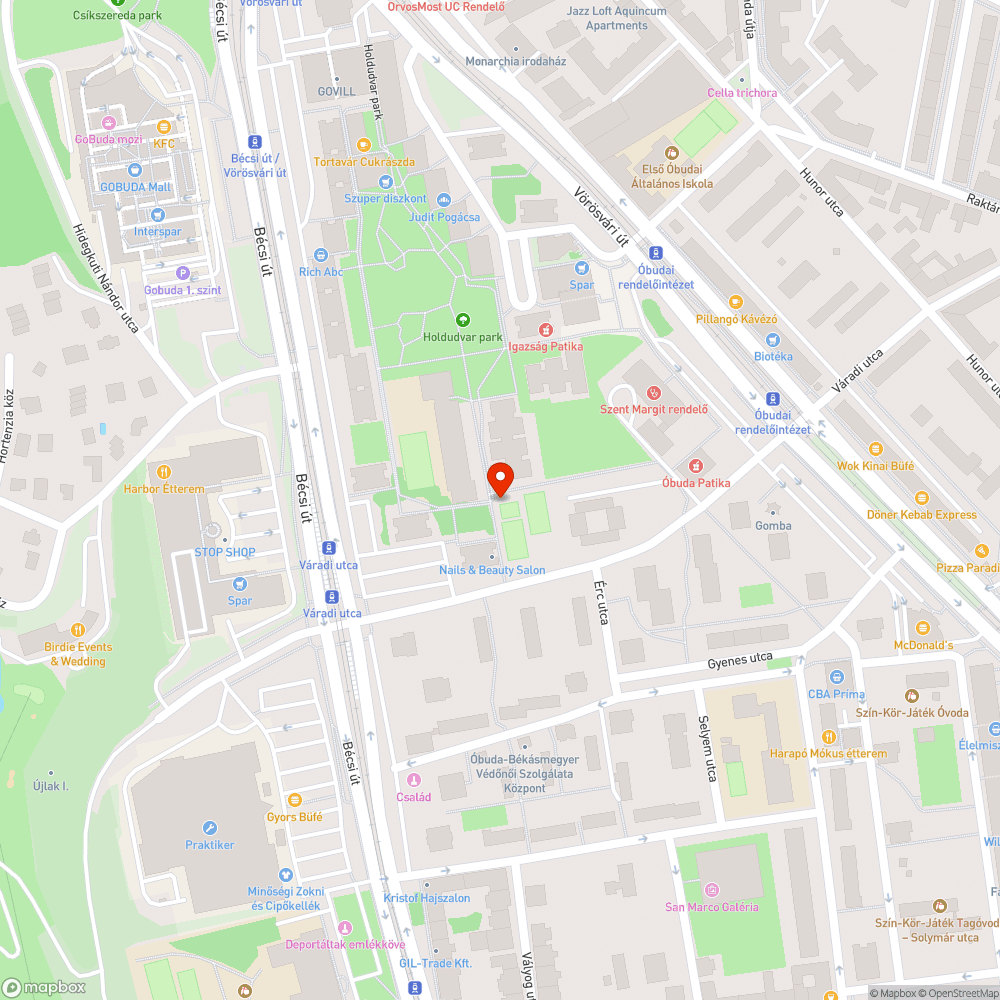 Félig kiszáradt fa bejelentés helye