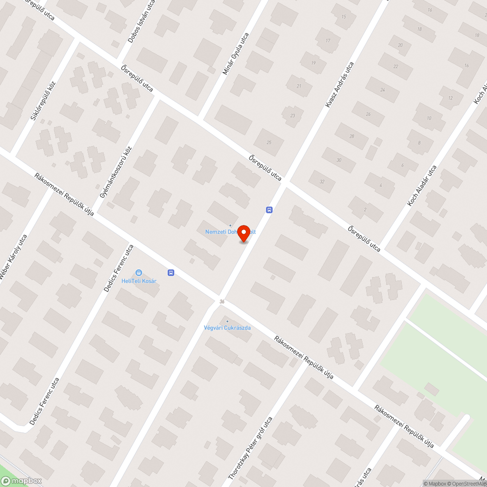 Helikopter lakópark - balesetveszélyes útpadka bejelentés helye