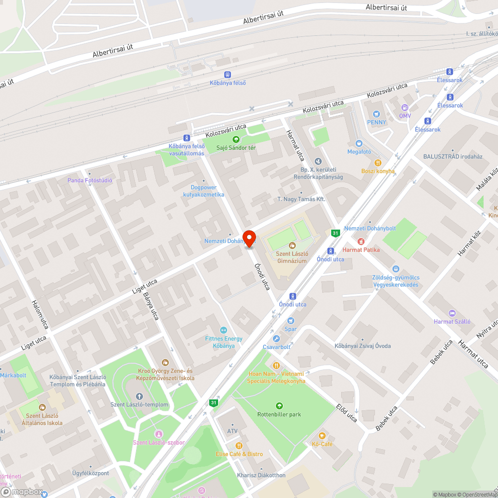 Egy balesetveszélyes aknafedél bejelentés helye