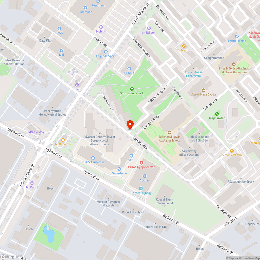 Megsüllyedt - fekvőrendőr bejelentés helye