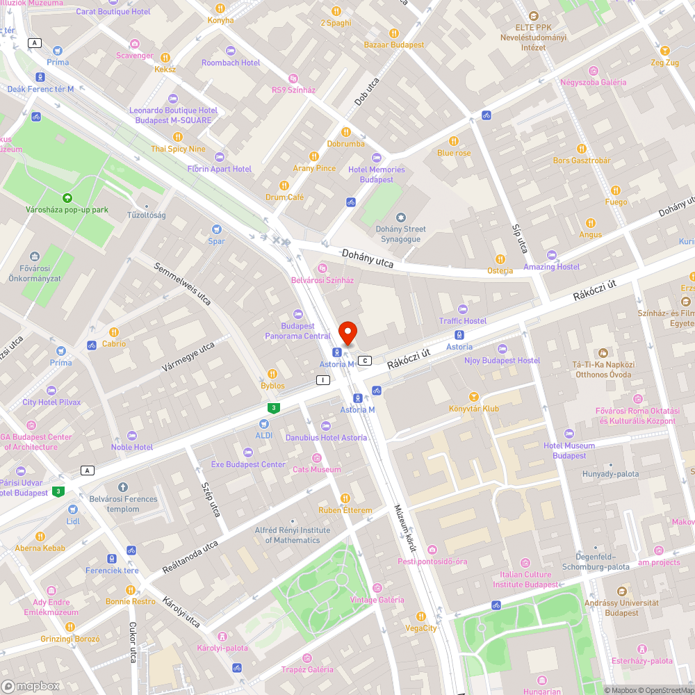 Eldőlő tábla - Astoria bejelentés helye