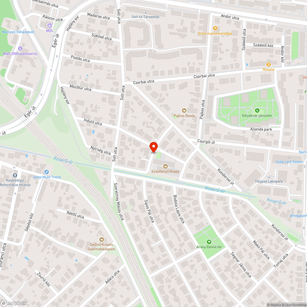 Elhagyott jármű - Ezüstfenyő bejelentés helye