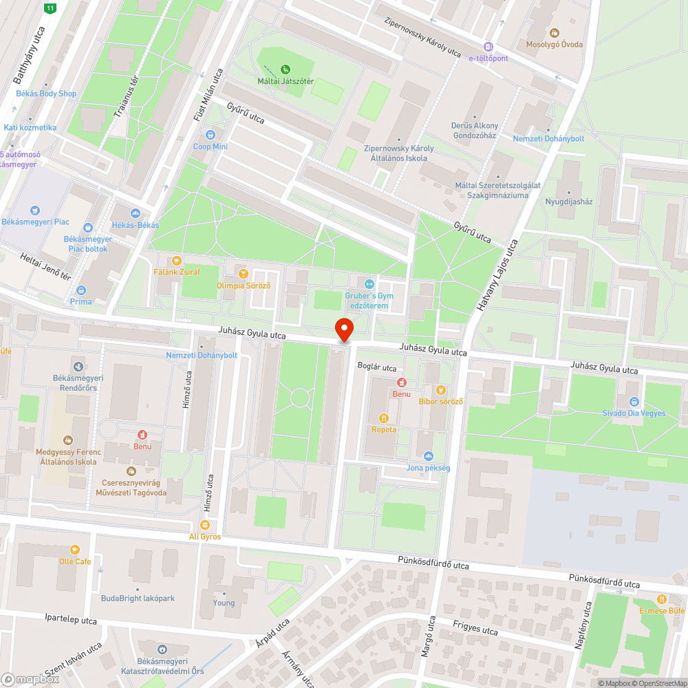 Rongált telefonfülke bejelentés helye