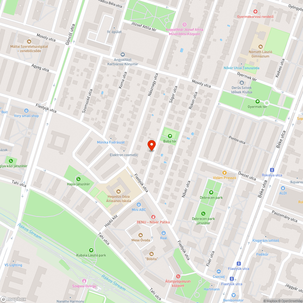 Kiszáradt fa bejelentés helye