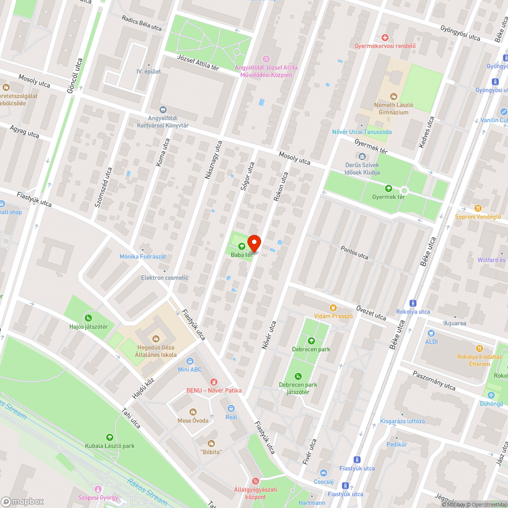 Kiszáradt facsemete bejelentés helye