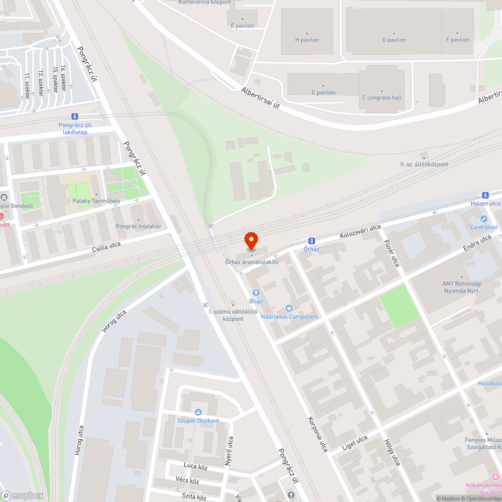 Őrház áramátalakító graffitis, de nagyon bejelentés helye