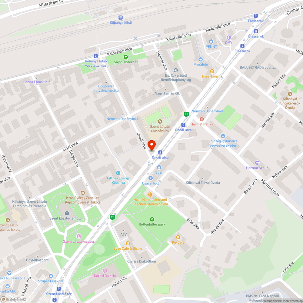 Egy balesetveszélyes aknafedél bejelentés helye