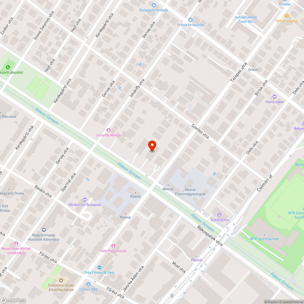 Elhagyott jármű bejelentés helye