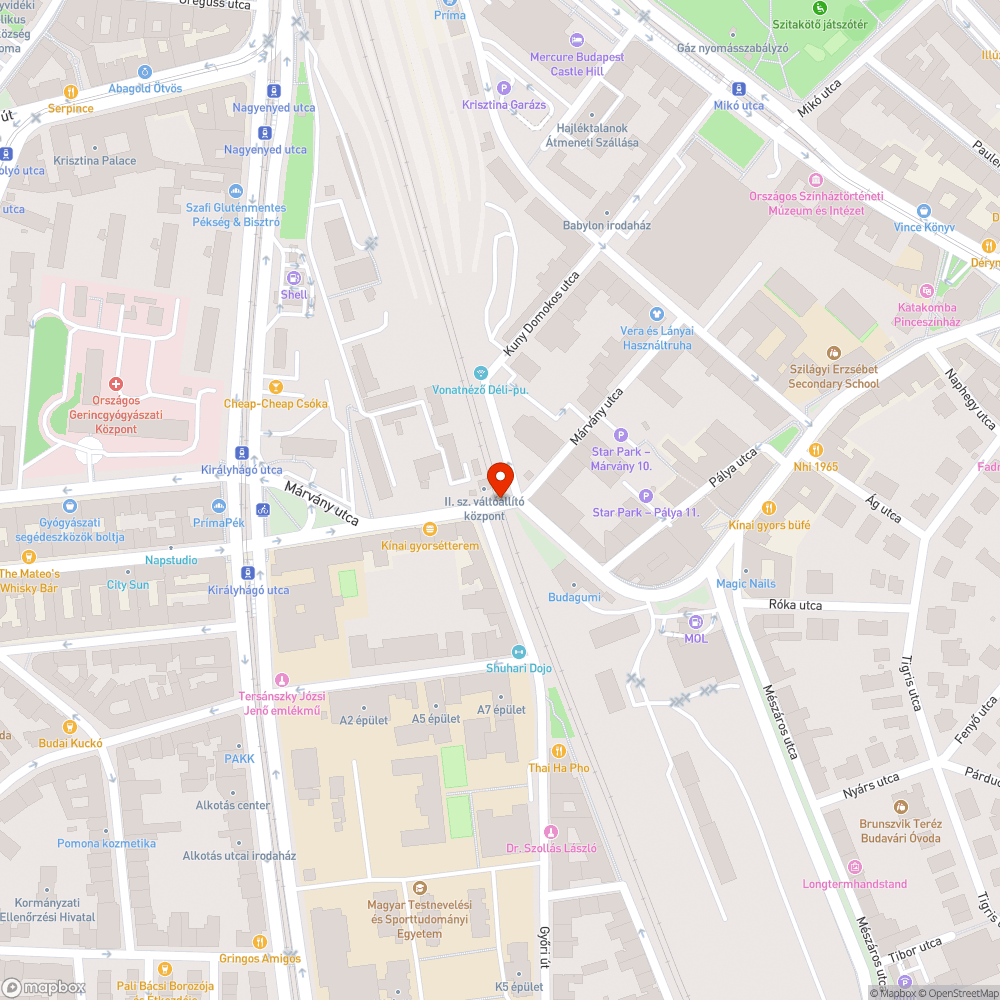 Lezárt járda bejelentés helye