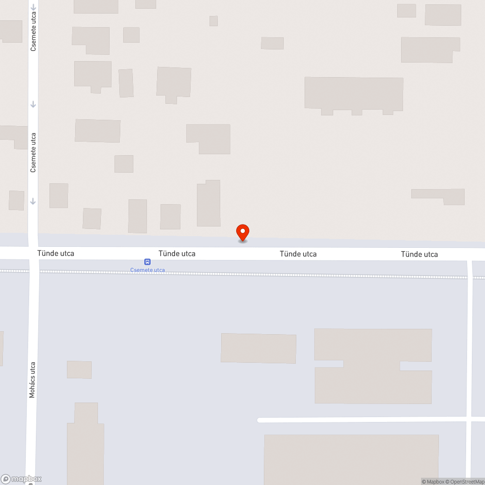 Víz elvezető kiáll - Tünde u. bejelentés helye