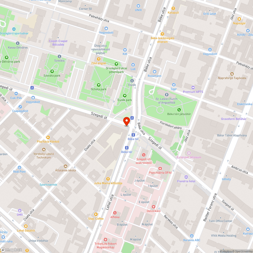 Gazos, gondozatlan közműszekrény Béke téren bejelentés helye