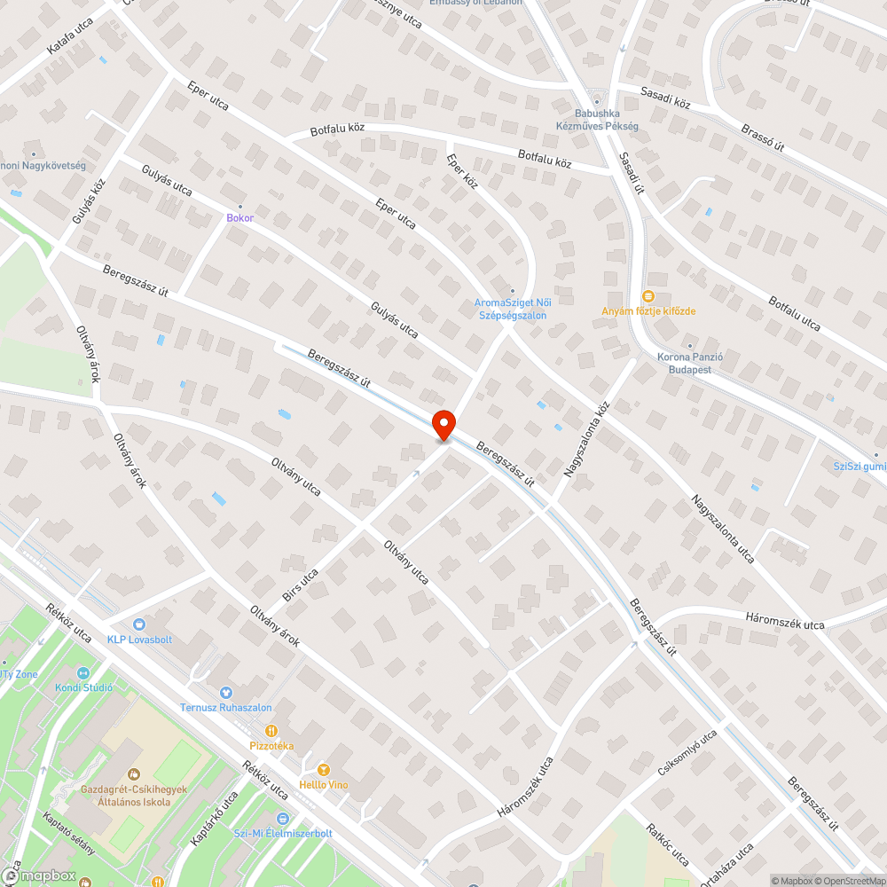 Benőtt fák nehezítik a közlekedést a Birs utcában bejelentés helye