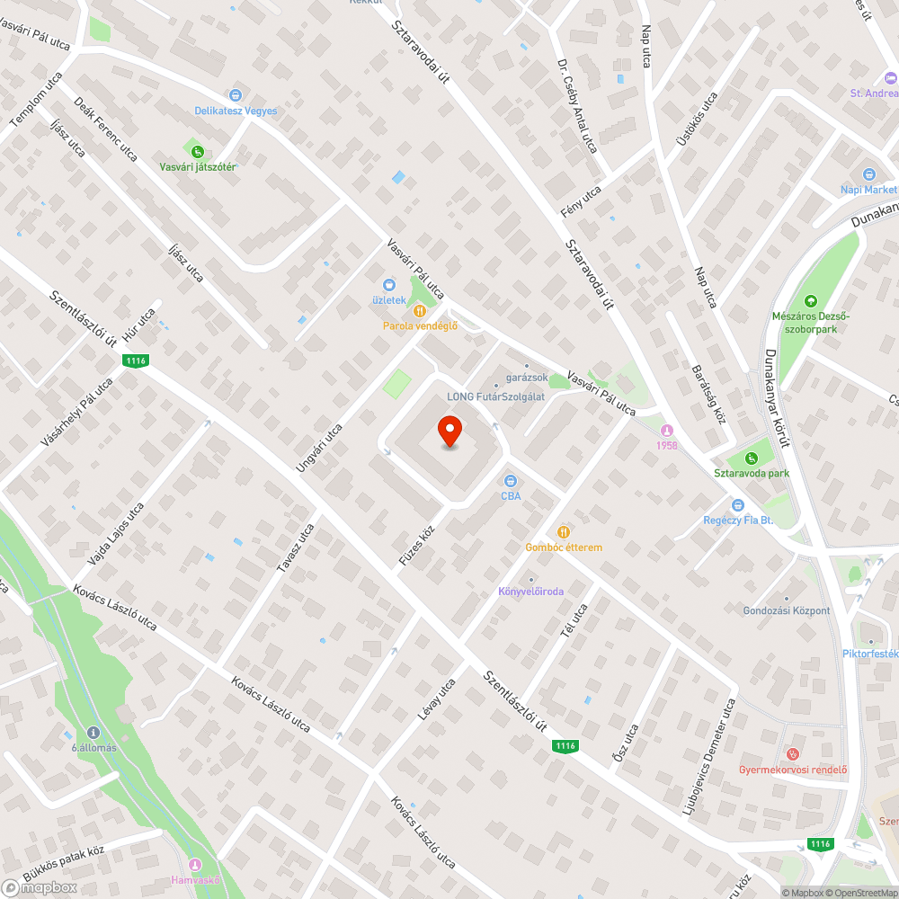 Füzes park belső udvara bejelentés helye