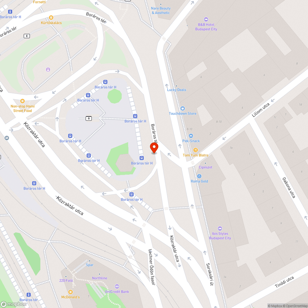 Kátyú bejelentés helye