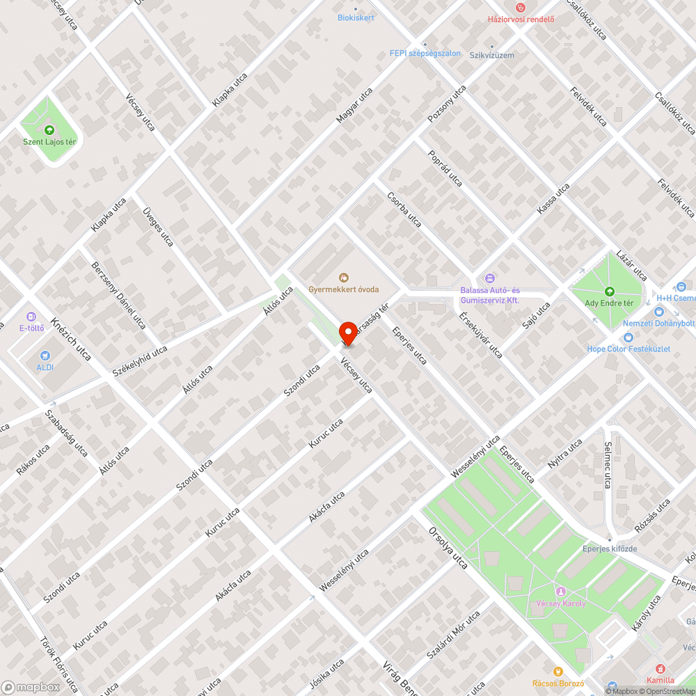 Kiszáradt fatörzs bejelentés helye