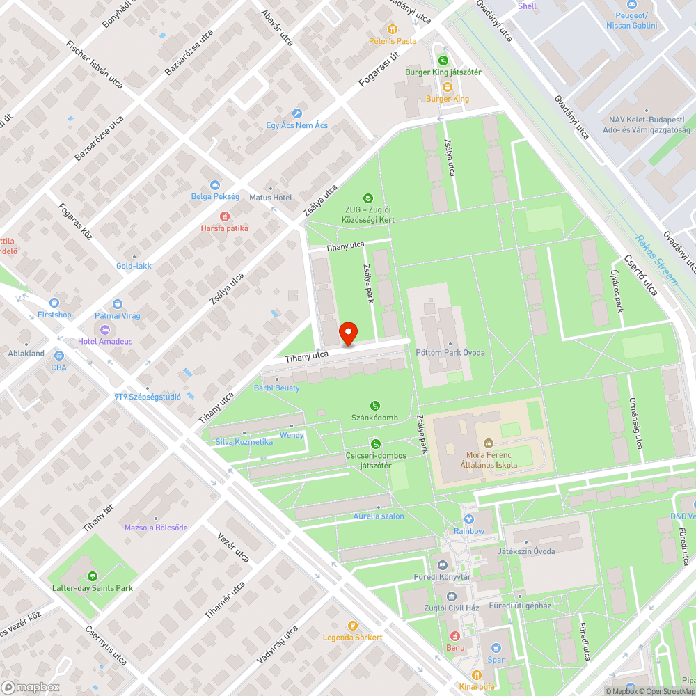 Kátyúk bejelentés helye