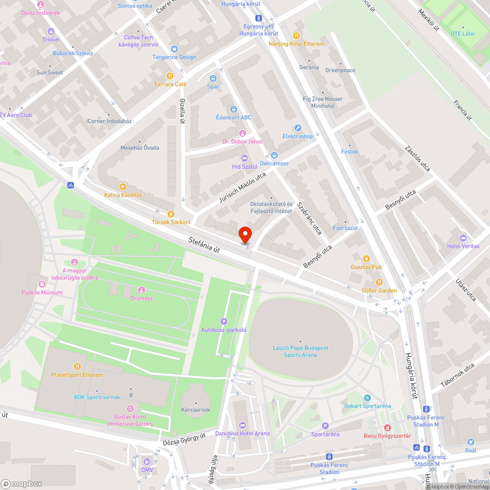 Rendszám nélkül a Stefánia szervízúton bejelentés helye