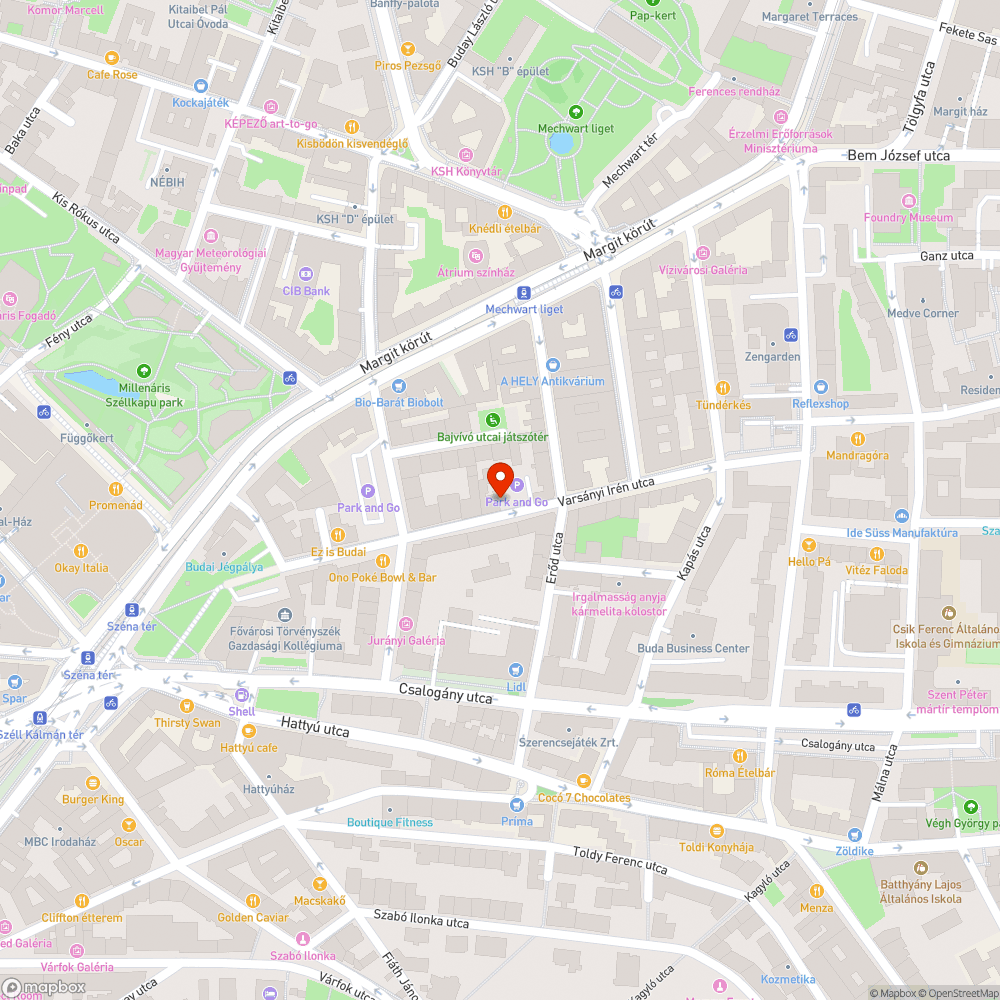 Kutyapiszok a Varsányi Irén utcában bejelentés helye