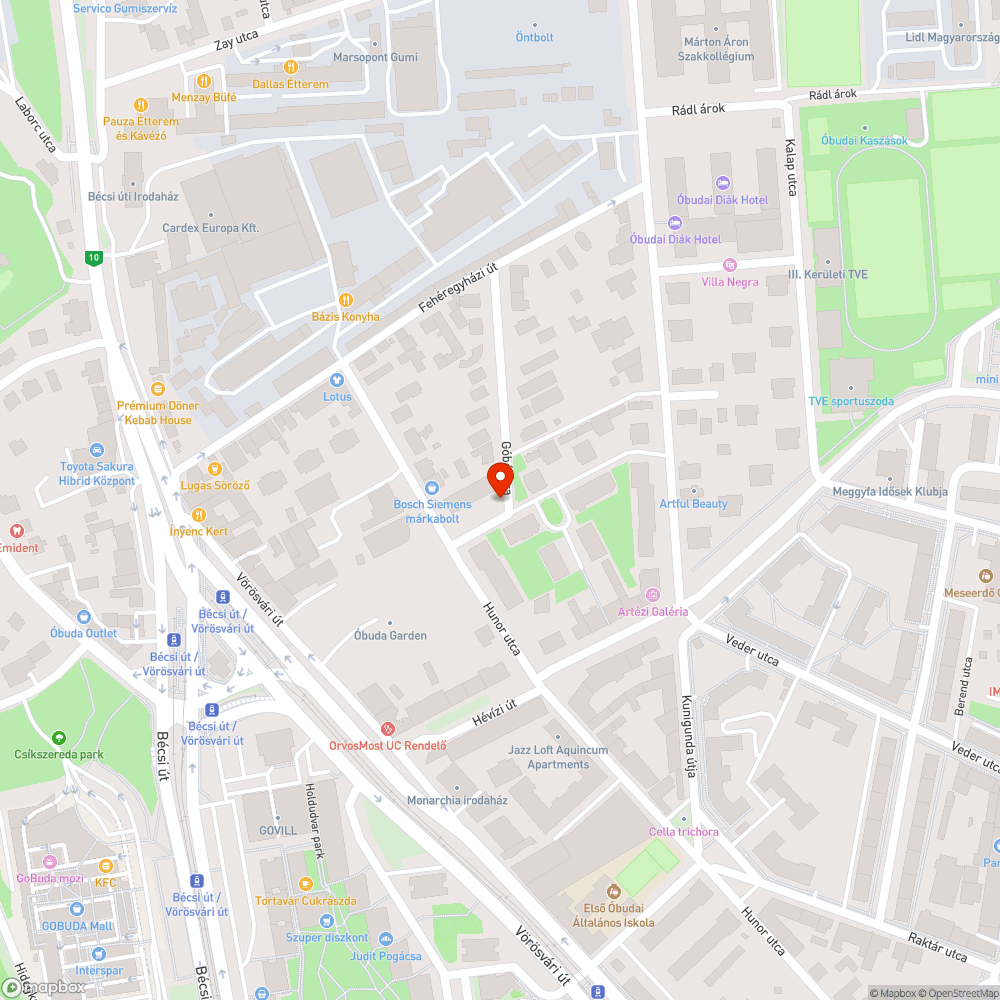 Törött beton járda bejelentés helye