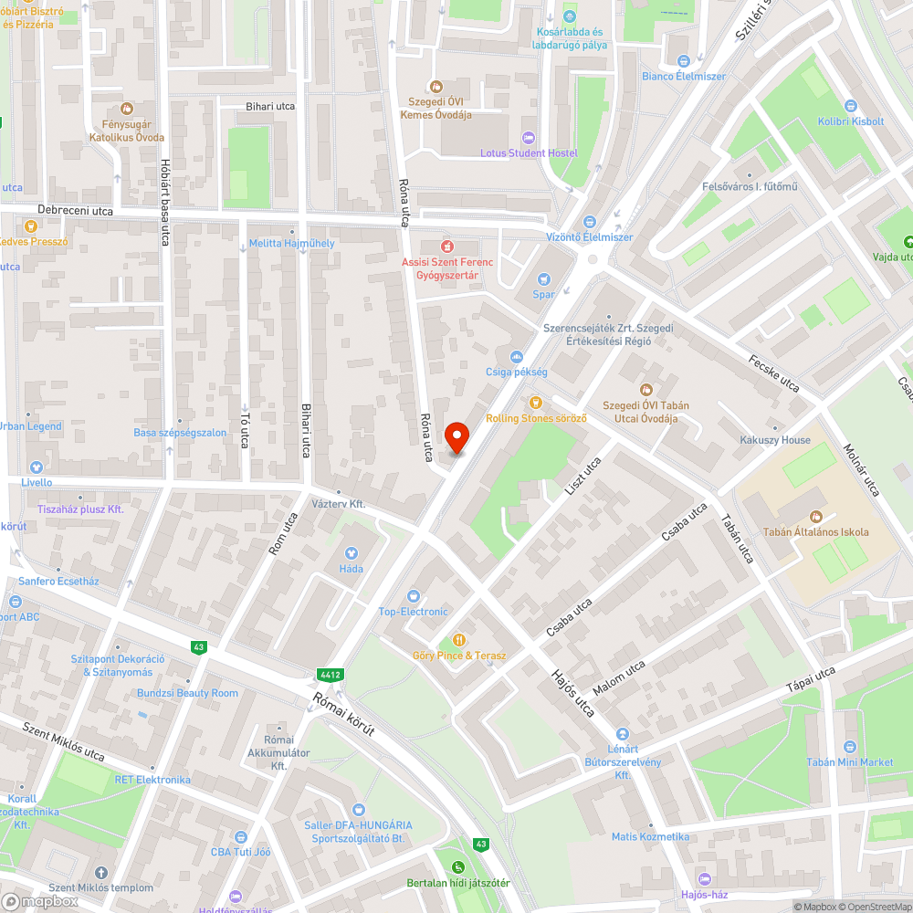 Felnyílt járda bejelentés helye