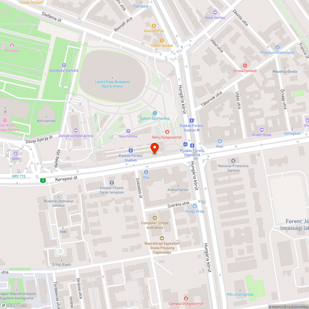 Megsüllyedt csatornarács - Puskás Ferenc Stadion bejelentés helye