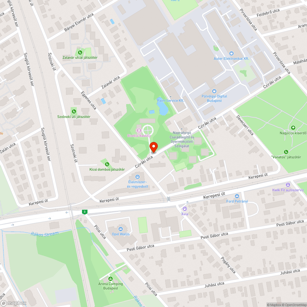 Eldugult csatornarács - Cziráki utca bejelentés helye