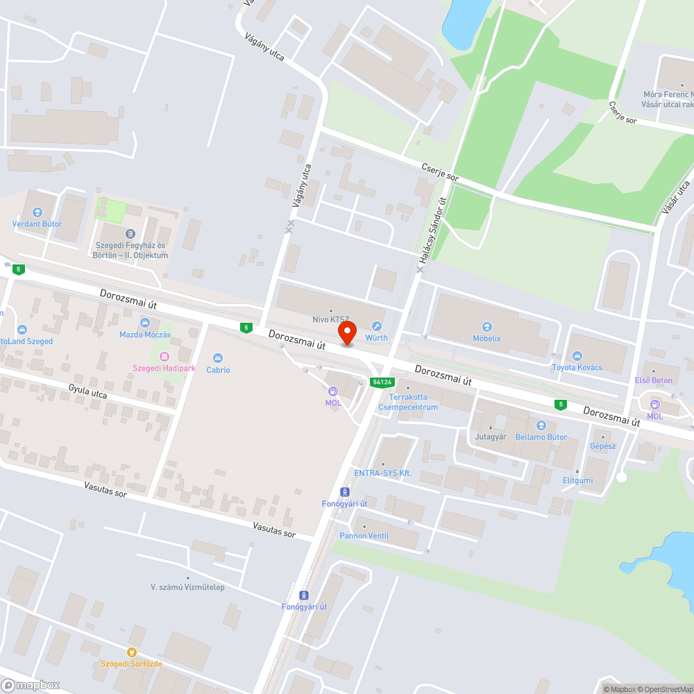 Tönkrement kerékpárút bejelentés helye