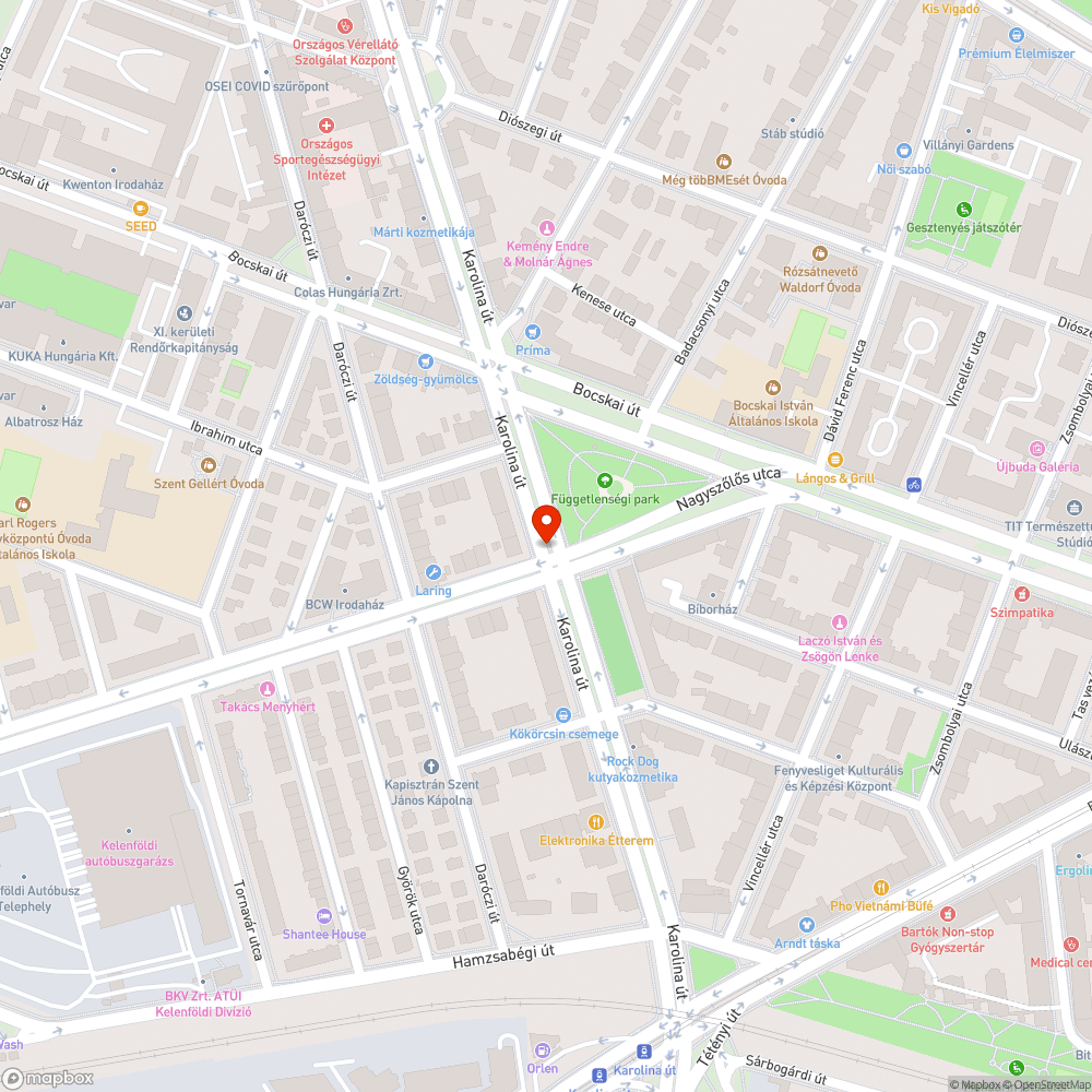 Kidőlt fa bejelentés helye