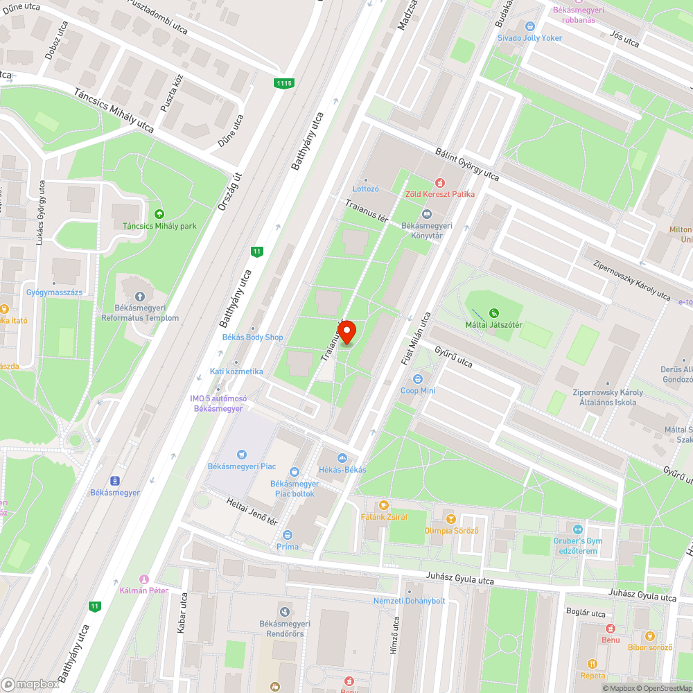 Tönkretett közvilágitás bejelentés helye