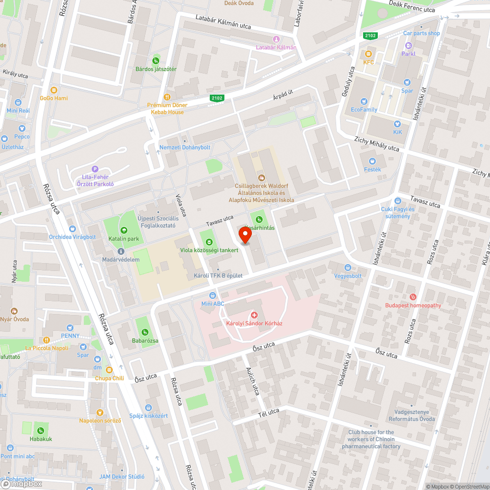 Zöldön parkolás bejelentés helye