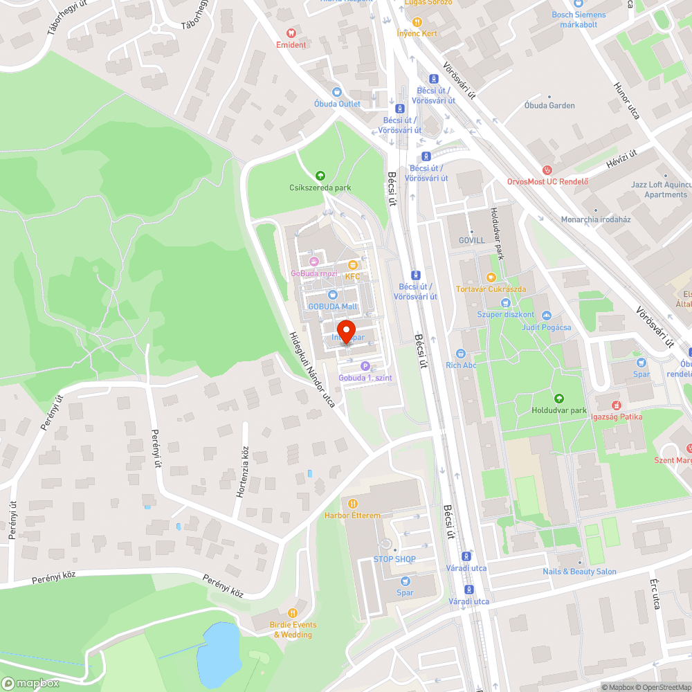 Kiégett lámpák a GOBUDA Mall-ban bejelentés helye