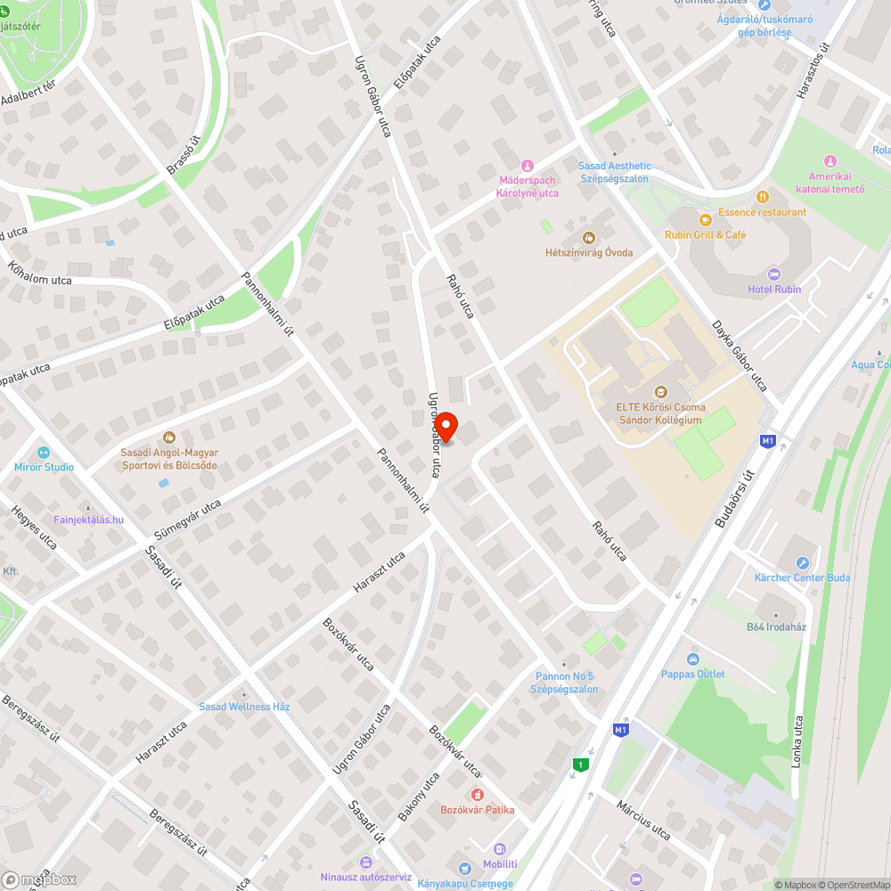 Ugron Gábor utca gaz és zöldhulladék bejelentés helye