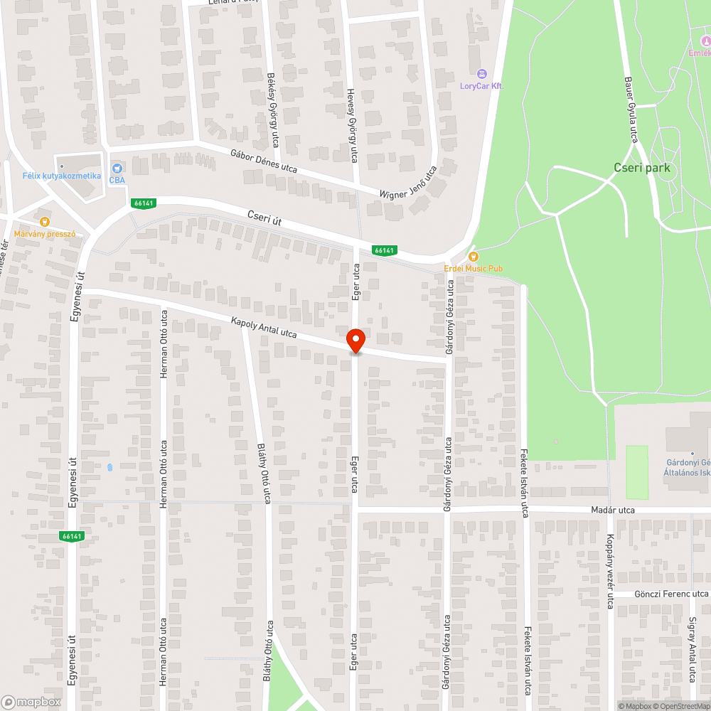 Kopott, alig látható bejelentés helye