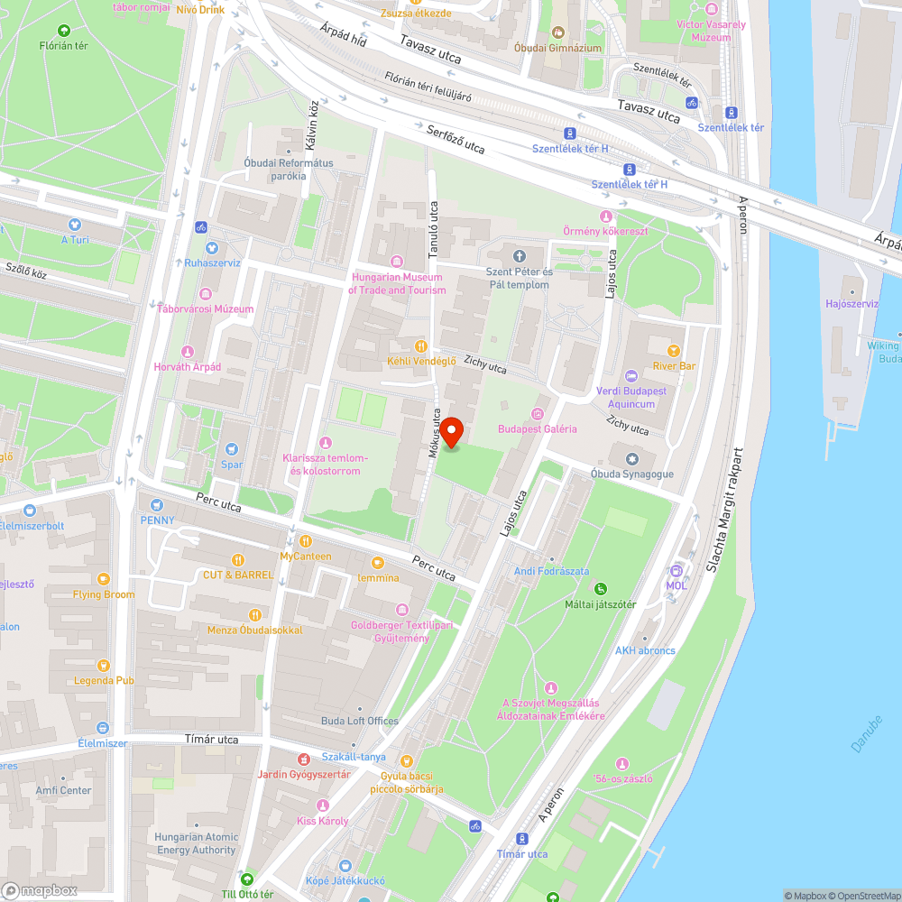 Óbudai Mókus ovi és a zenei általános iskola közötti rész bejelentés helye