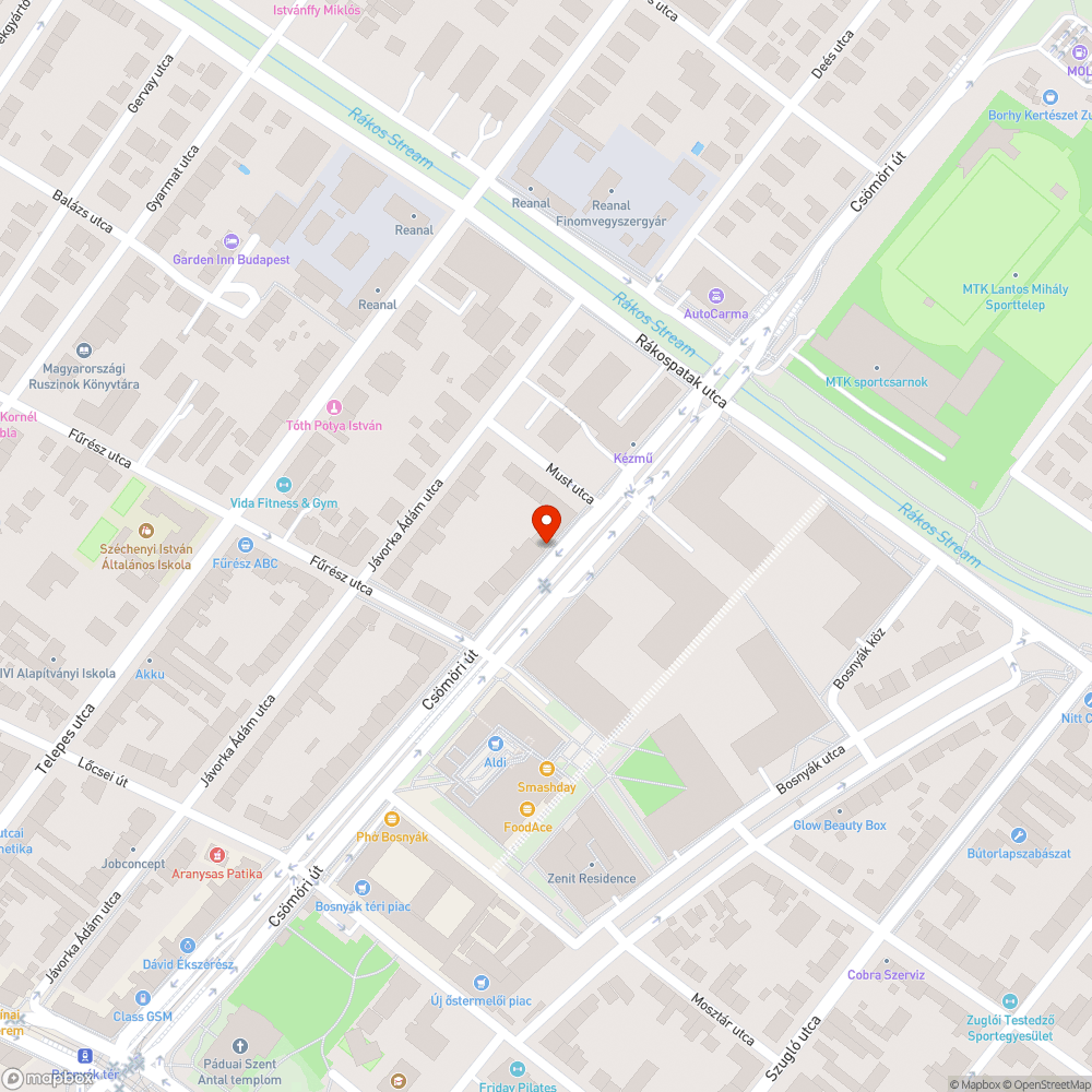 Kibontott közmǔ bejelentés helye