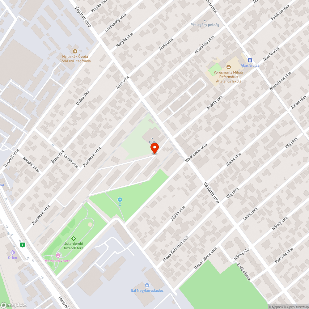 Befejezetlen gyalogút bejelentés helye